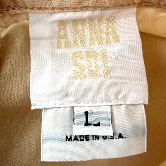 ANNA SUI Cupid and Fairy Beige Cotton Crocheted Lace Blouse - L - Picture 11 of 15